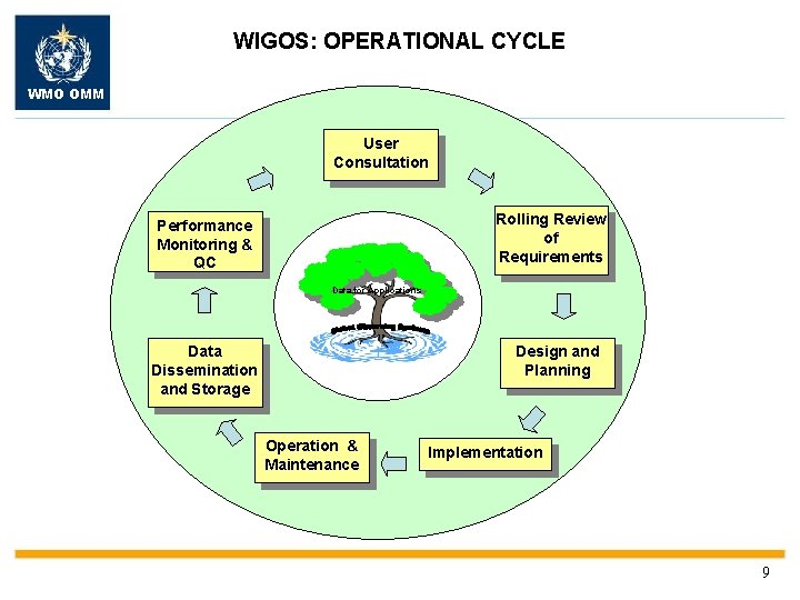 WIGOS: OPERATIONAL CYCLE WMO OMM User Consultation Rolling Review of Requirements Performance Monitoring &