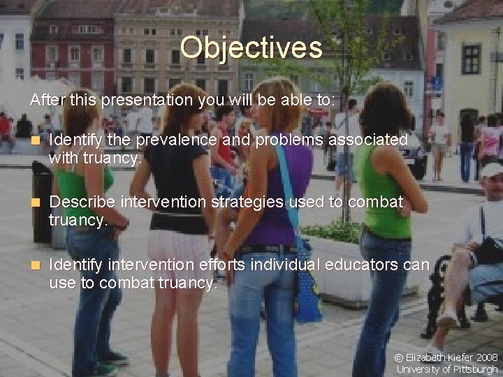 Objectives After this presentation you will be able to: n Identify the prevalence and