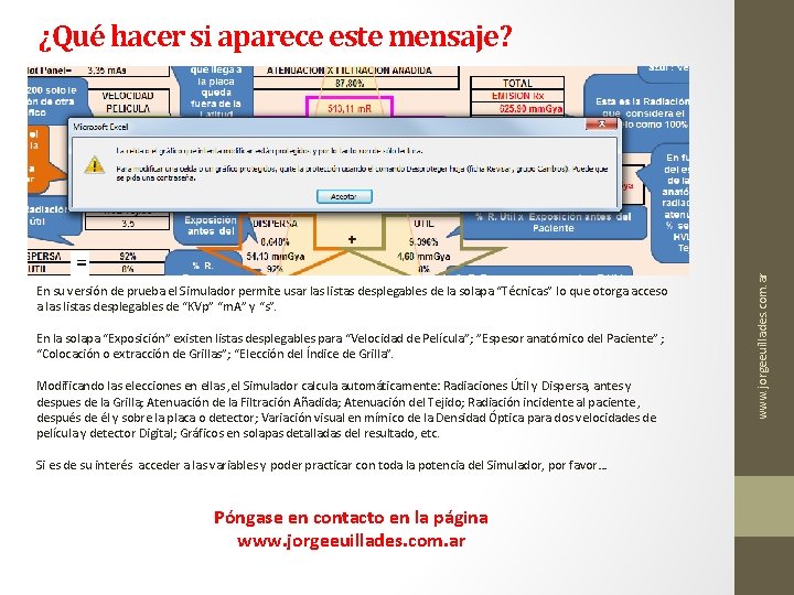 En su versión de prueba el Simulador permite usar las listas desplegables de la