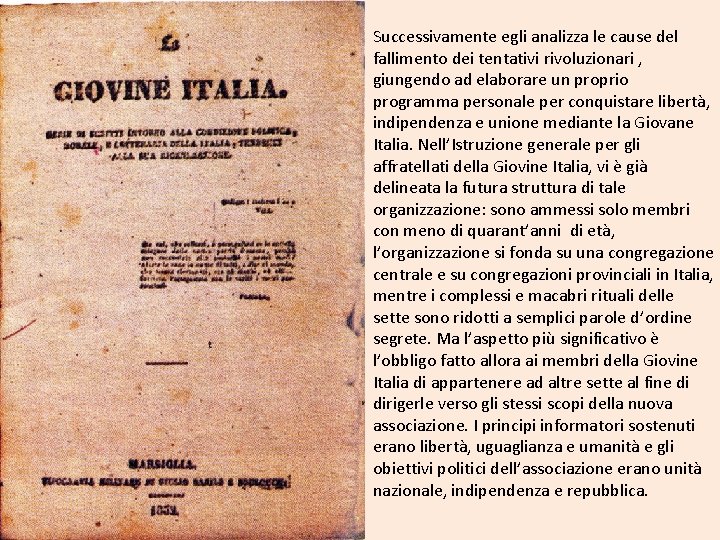 Successivamente egli analizza le cause del fallimento dei tentativi rivoluzionari , giungendo ad elaborare