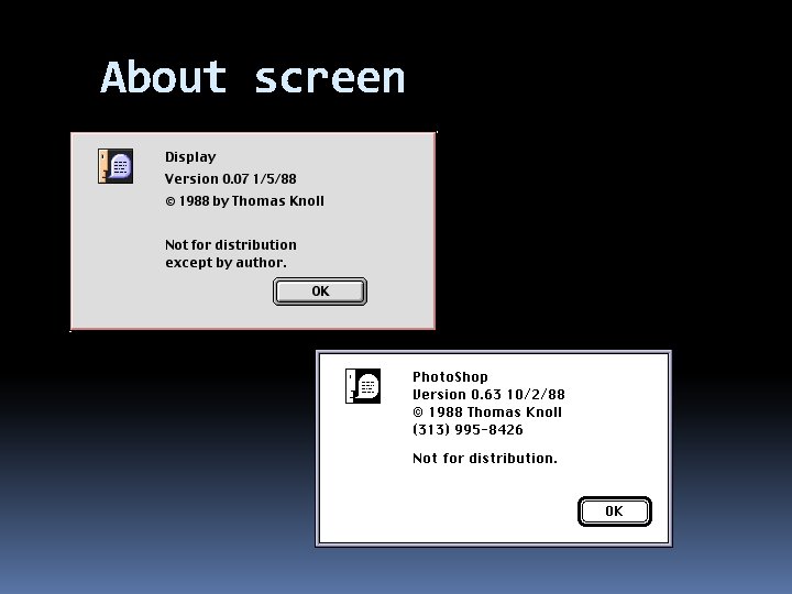 About screen 