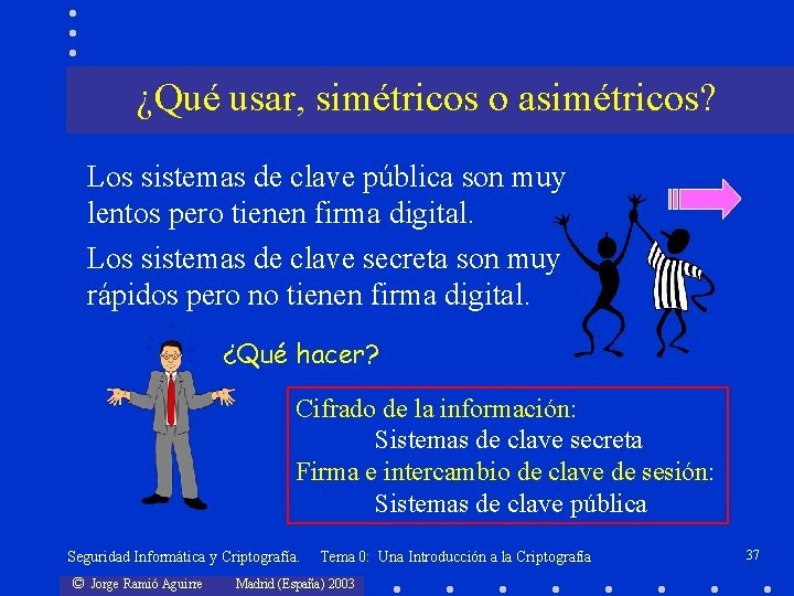 ¿Qué usar, simétricos o asimétricos? Los sistemas de clave pública son muy lentos pero