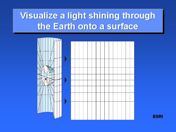Visualize a light shining through the Earth onto a surface ESRI 
