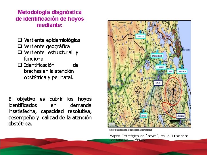 Metodología diagnóstica de identificación de hoyos mediante: q Vertiente epidemiológica q Vertiente geográfica q