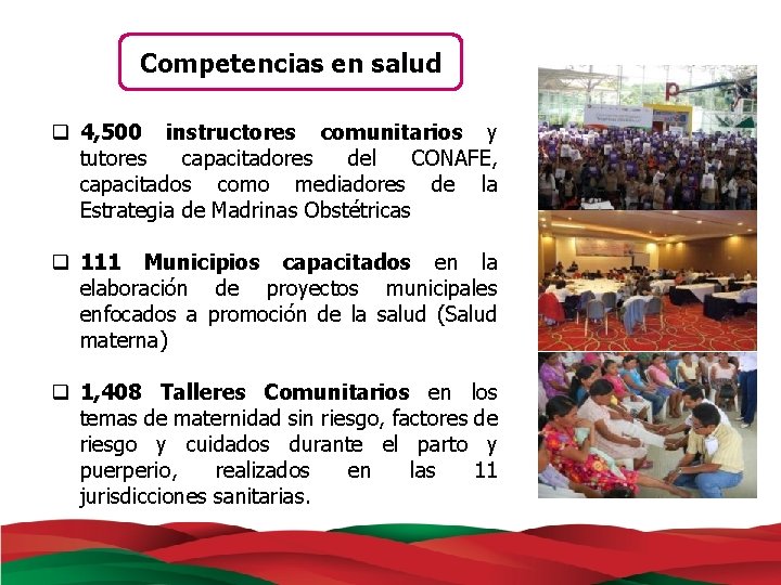 Competencias en salud q 4, 500 instructores comunitarios y tutores capacitadores del CONAFE, capacitados