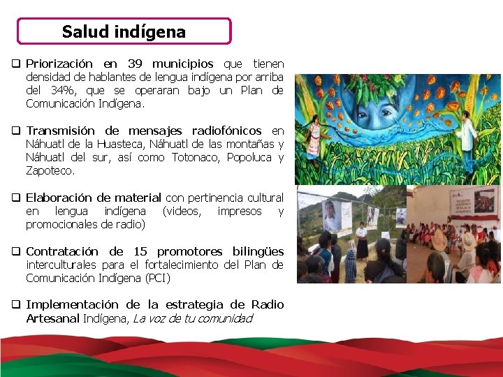 Salud indígena q Priorización en 39 municipios que tienen densidad de hablantes de lengua