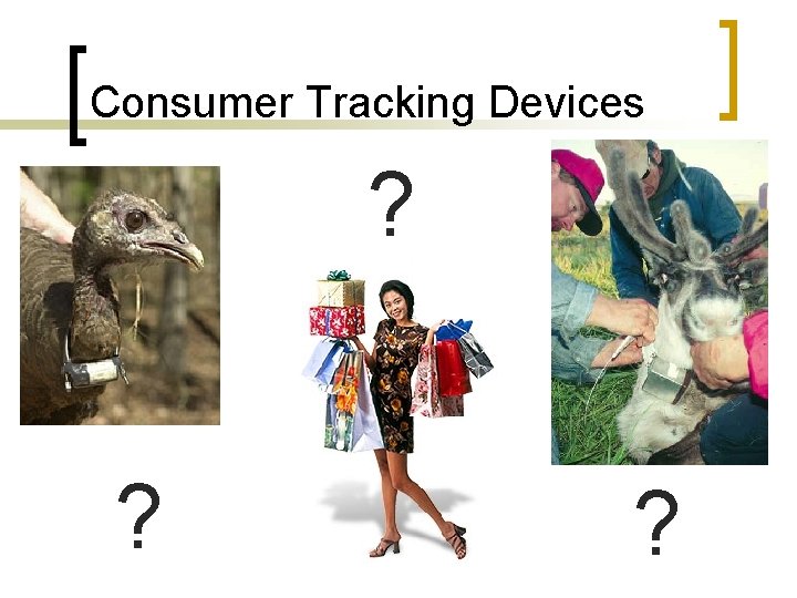 Consumer Tracking Devices ? ? ? Consumer Tracking Devices ? ? ?