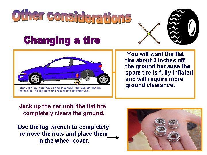 Sometimes the lug nuts are tight and difficult to loosen… If you can't loosen Sometimes the lug nuts are tight and difficult to loosen… If you can't loosen