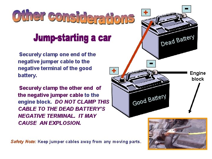 - + ry e t t a ad B De Securely clamp one end - + ry e t t a ad B De Securely clamp one end