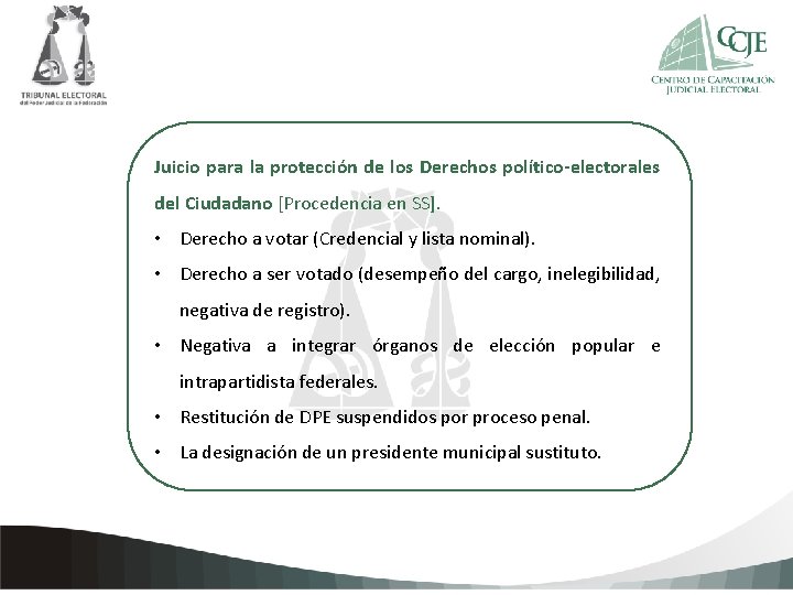 Juicio para la protección de los Derechos político-electorales del Ciudadano [Procedencia en SS]. Haga