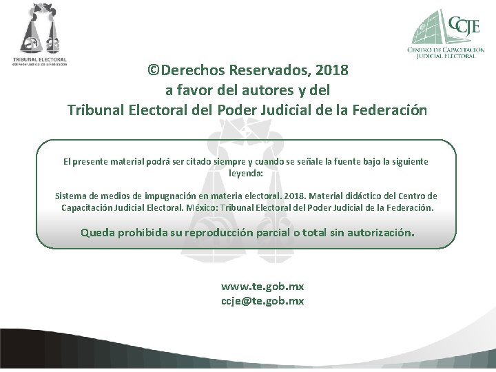 ©Derechos Reservados, 2018 a favor del autores y del Tribunal Electoral del Poder Judicial