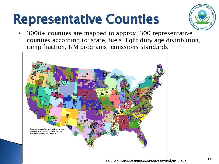 Representative Counties • 3000+ counties are mapped to approx. 300 representative counties according to: