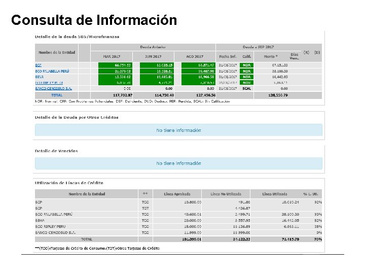 Consulta de Información Consulta de Información