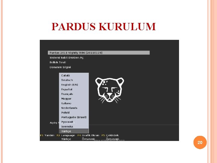 PARDUS KURULUM 20 