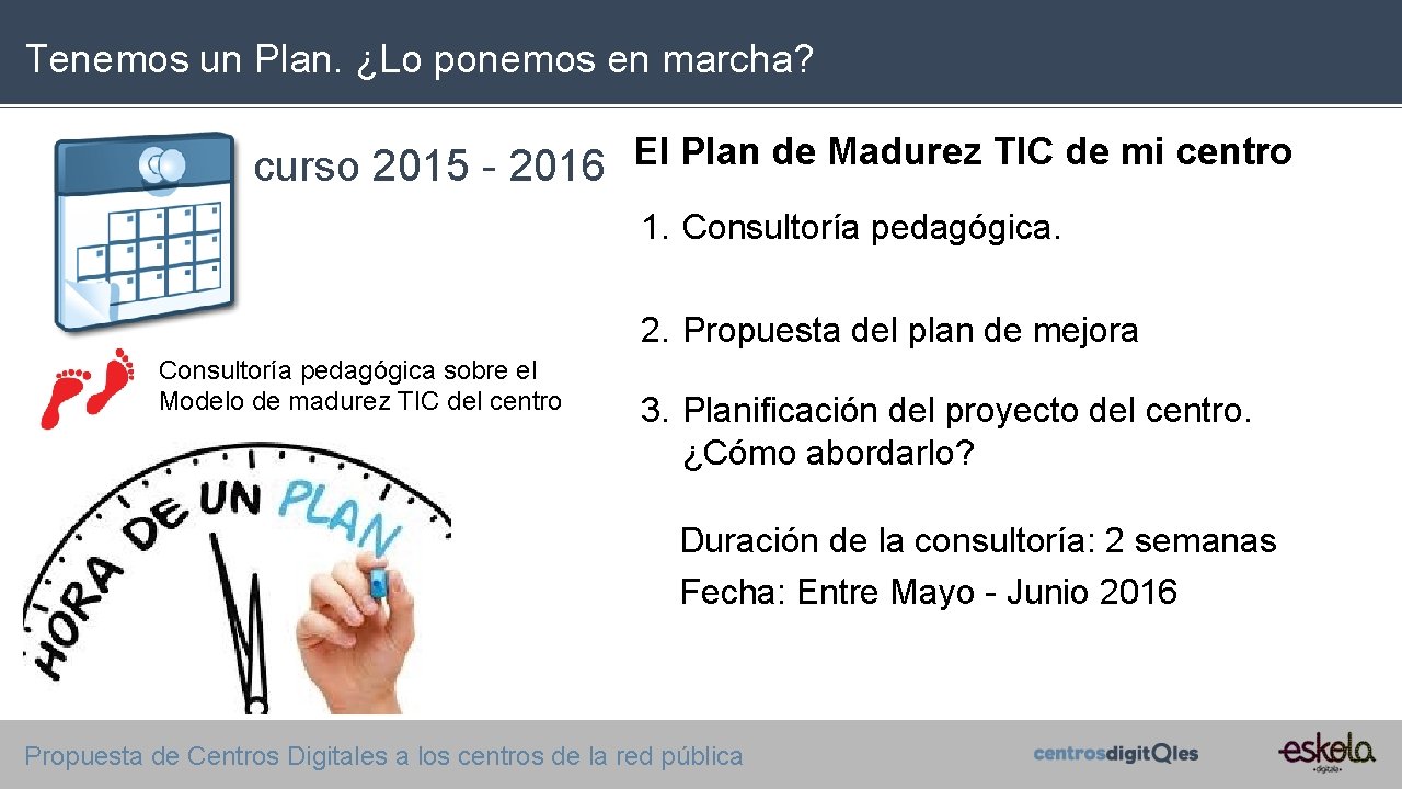 Tenemos un Plan. ¿Lo ponemos en marcha? El Plan de Madurez TIC de mi