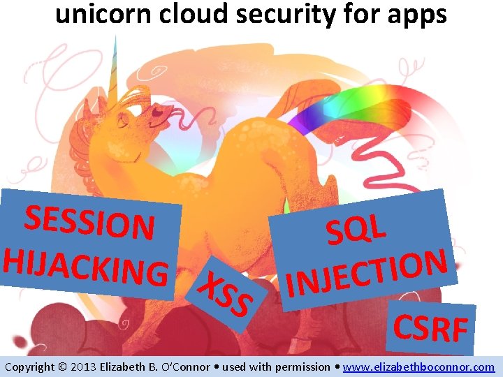 unicorn cloud security for apps SESSION HIJACKING X SS SQL N O I T