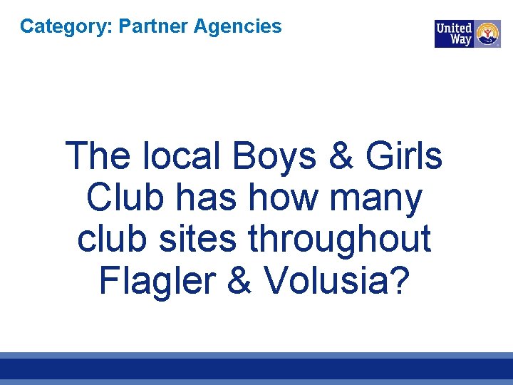 Category: Partner Agencies The local Boys & Girls Club has how many club sites