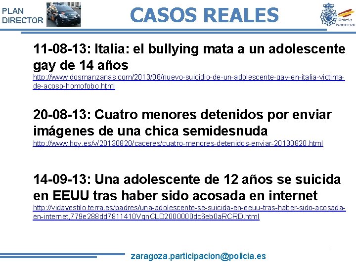 PLAN DIRECTOR CASOS REALES 11 -08 -13: Italia: el bullying mata a un adolescente