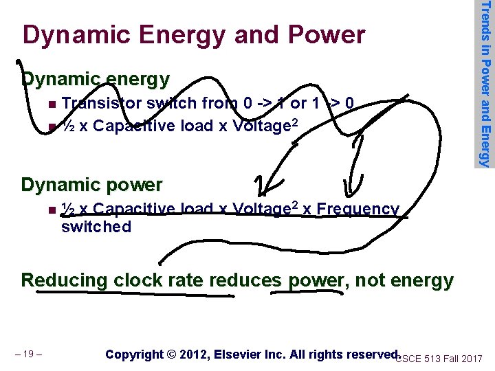 Dynamic energy Transistor switch from 0 -> 1 or 1 -> 0 n ½