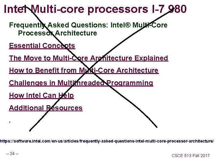 Intel Multi-core processors I-7 980 Frequently Asked Questions: Intel® Multi-Core Processor Architecture Essential Concepts