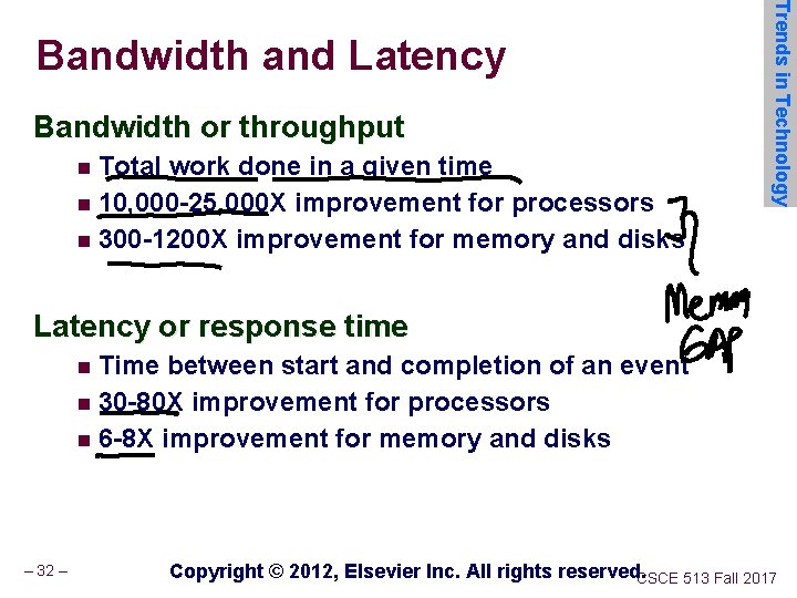 Bandwidth or throughput Total work done in a given time n 10, 000 -25,