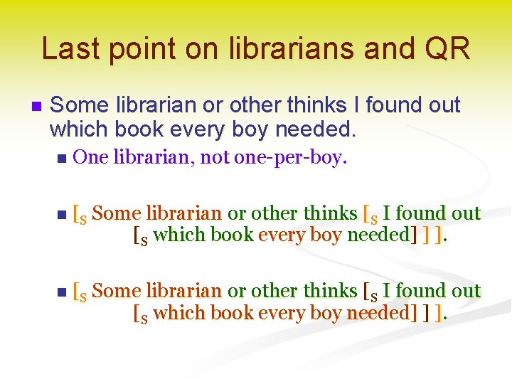 Last point on librarians and QR n Some librarian or other thinks I found
