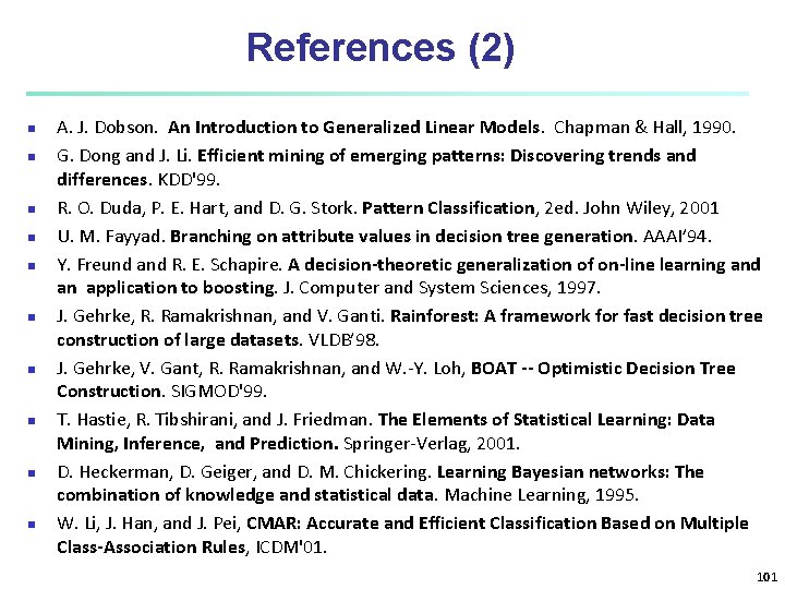 References (2) n n n n n A. J. Dobson. An Introduction to Generalized References (2) n n n n n A. J. Dobson. An Introduction to Generalized
