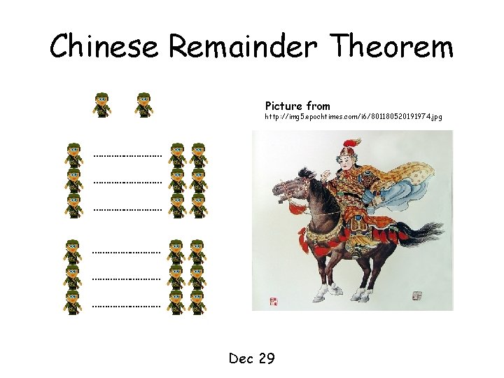 Chinese Remainder Theorem Picture from http: //img 5. epochtimes. com/i 6/801180520191974. jpg ……………………… ………………………