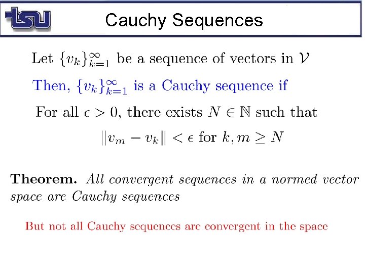 Cauchy Sequences 
