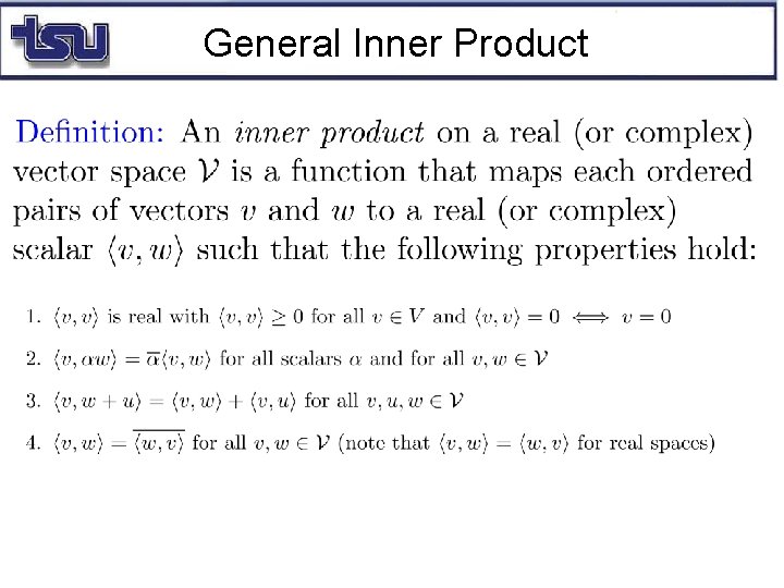 General Inner Product 