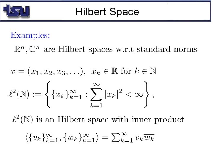 Hilbert Space 