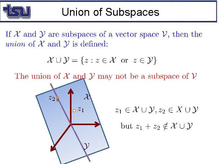 Union of Subspaces 