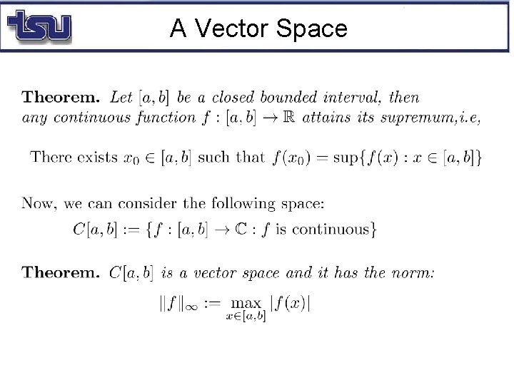 A Vector Space 