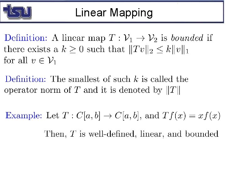 Linear Mapping 