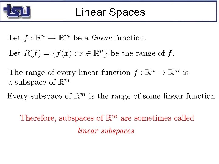 Linear Spaces 