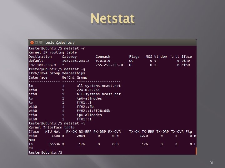 Netstat 91 