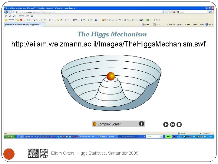 http: //eilam. weizmann. ac. il/Images/The. Higgs. Mechanism. swf 1 Eilam Gross, Higgs Statistics, Santander