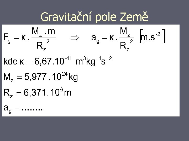 Gravitační pole Země 
