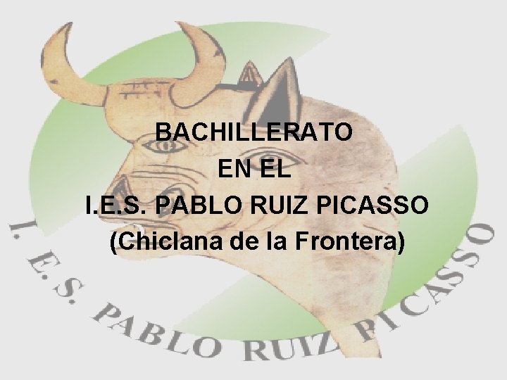 BACHILLERATO EN EL I. E. S. PABLO RUIZ PICASSO (Chiclana de la Frontera) 