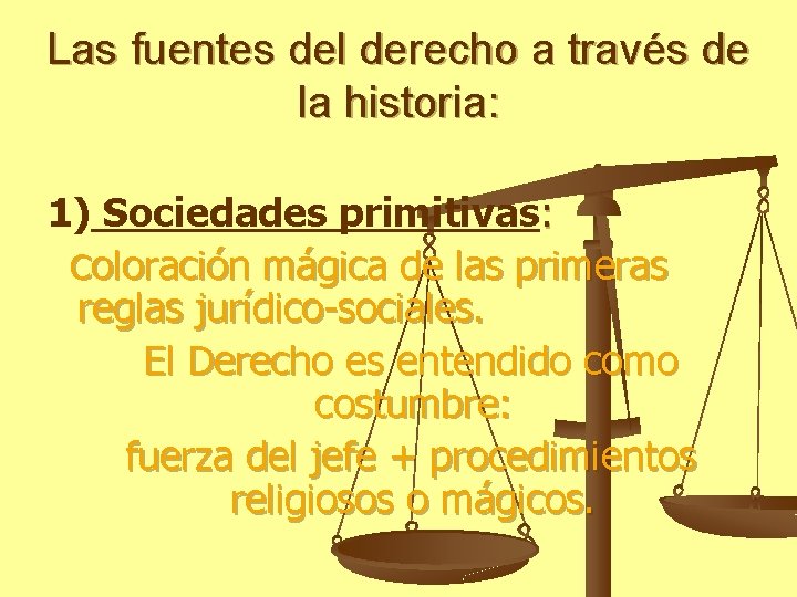 Las fuentes del derecho a través de la historia: 1) Sociedades primitivas: Coloración mágica