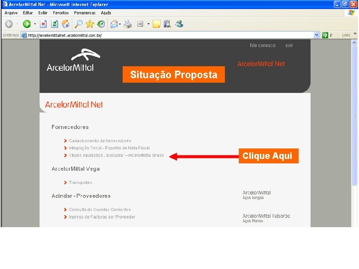 Situação Proposta Clique Aqui Situação Proposta Clique Aqui