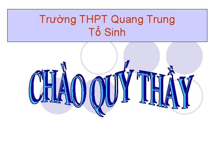 Trường THPT Quang Trung Tổ Sinh Trường THPT Quang Trung Tổ Sinh