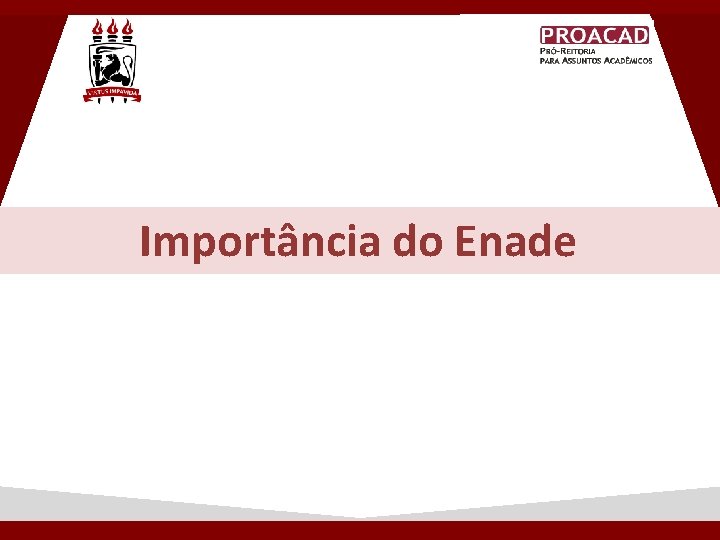 Importância do Enade Importância do Enade
