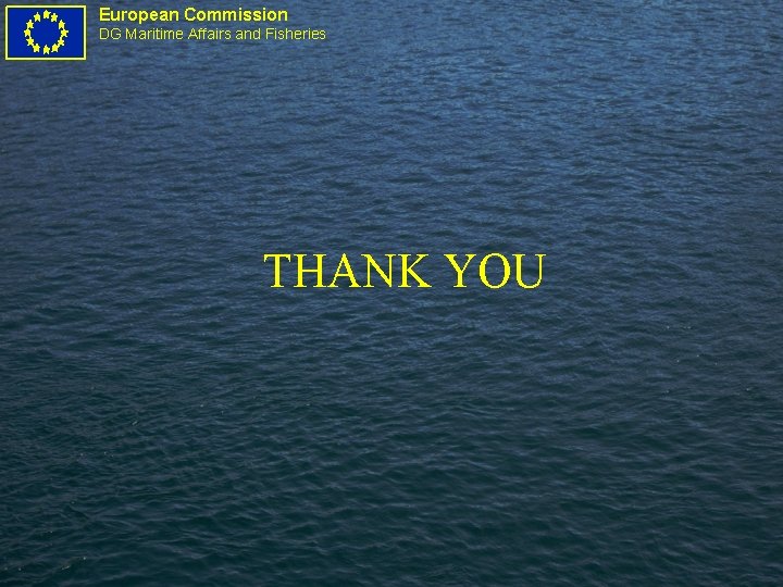 European Commission DG Maritime Affairs and Fisheries THANK YOU 