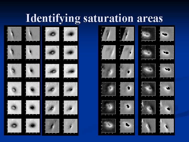 Identifying saturation areas 