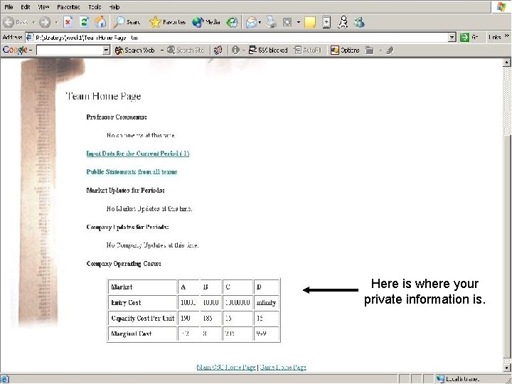 Here is where your private information is. 