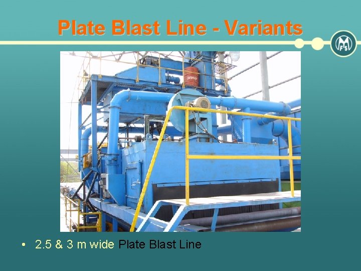 Plate Blast Line - Variants • 2. 5 & 3 m wide Plate Blast