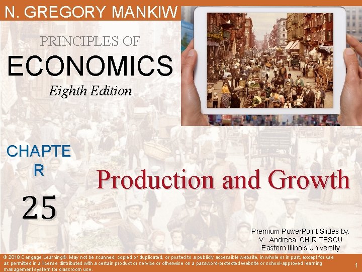 N. GREGORY MANKIW PRINCIPLES OF ECONOMICS Eighth Edition CHAPTE R 25 Production and Growth