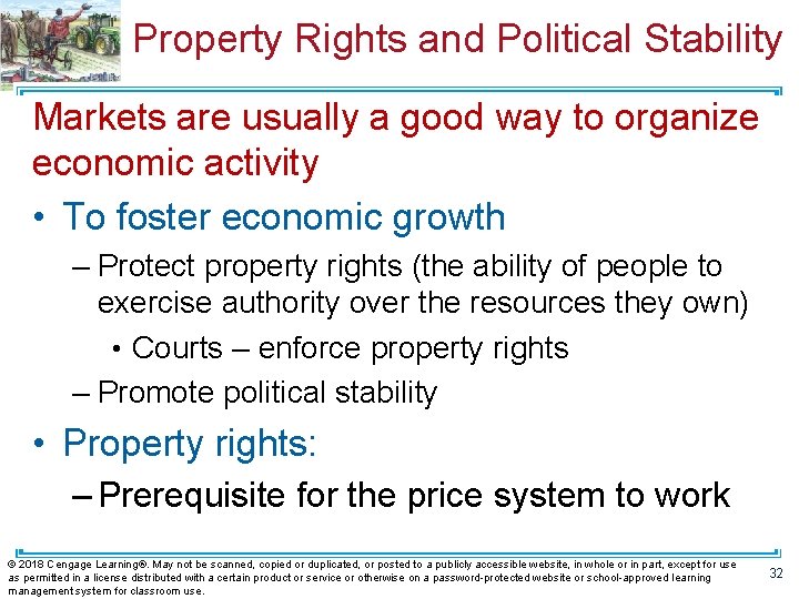 Property Rights and Political Stability Markets are usually a good way to organize economic