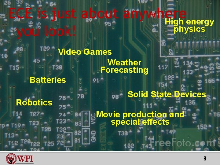 ECE is just about anywhere High energy physics you look! Video Games Weather Forecasting